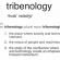 Tribenology